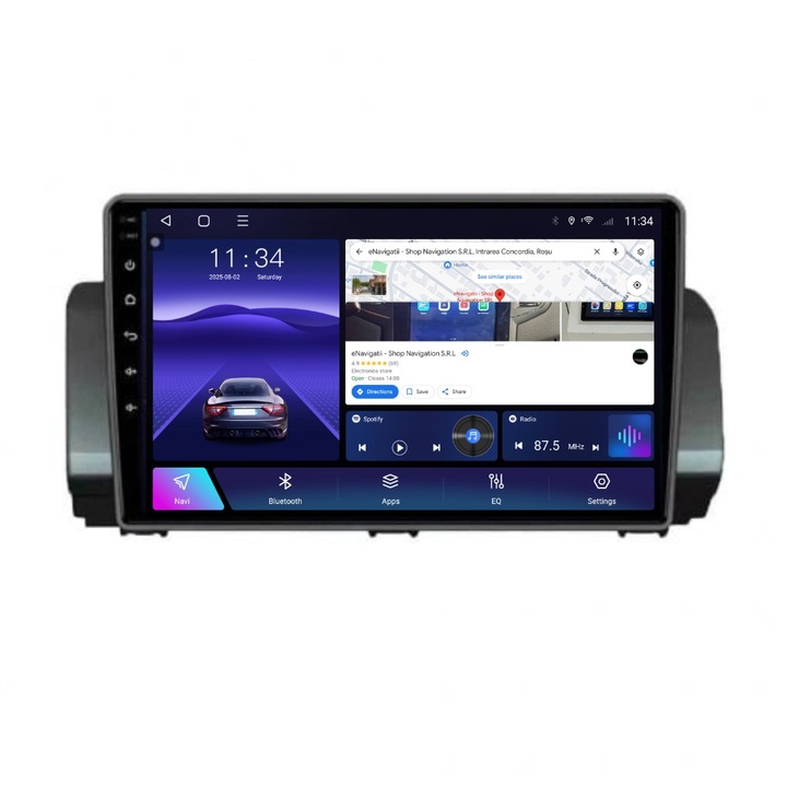 Navigatie Dacia Logan III (2021+) cu Android, 2GB RAM, 32GB ROM, Ecran 9" Touchscreen, CarPlay, SIM 4G