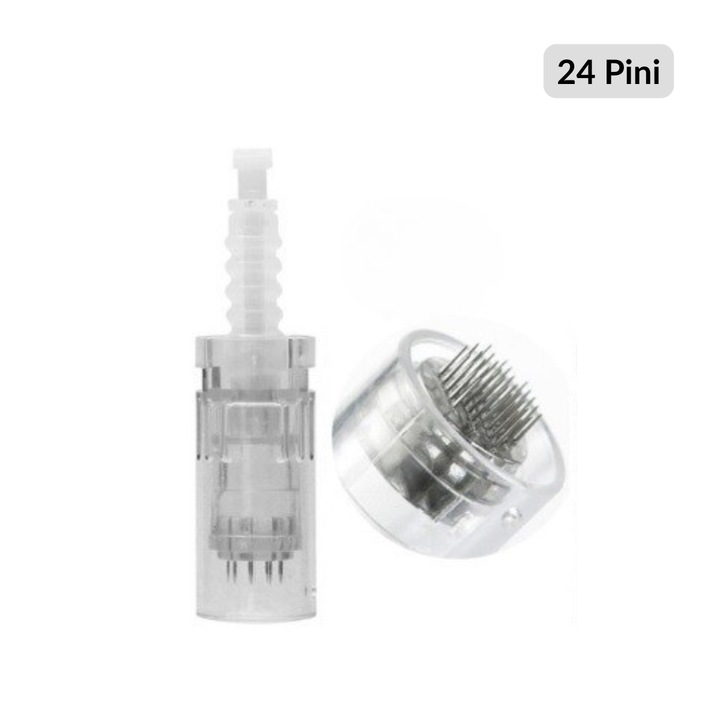 Пълнител, пълнител, съвместим с Dermapen Dr. Pen модели M7, M5, E30, N2 – микроигли 24 пина, за еднократна употреба