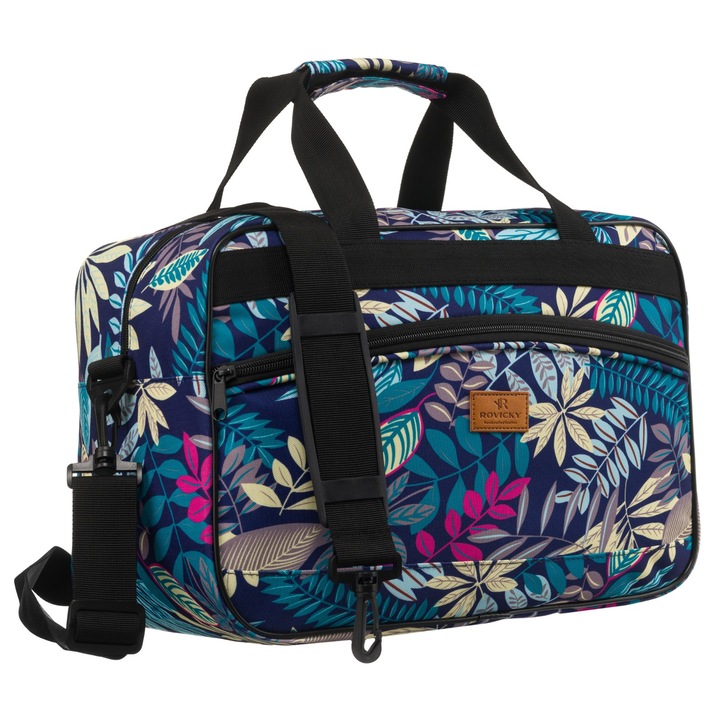 Geanta de voiaj din poliester, unisex, albastru, Rovicky, r-tl15608, 25 x 40 x 20 cm