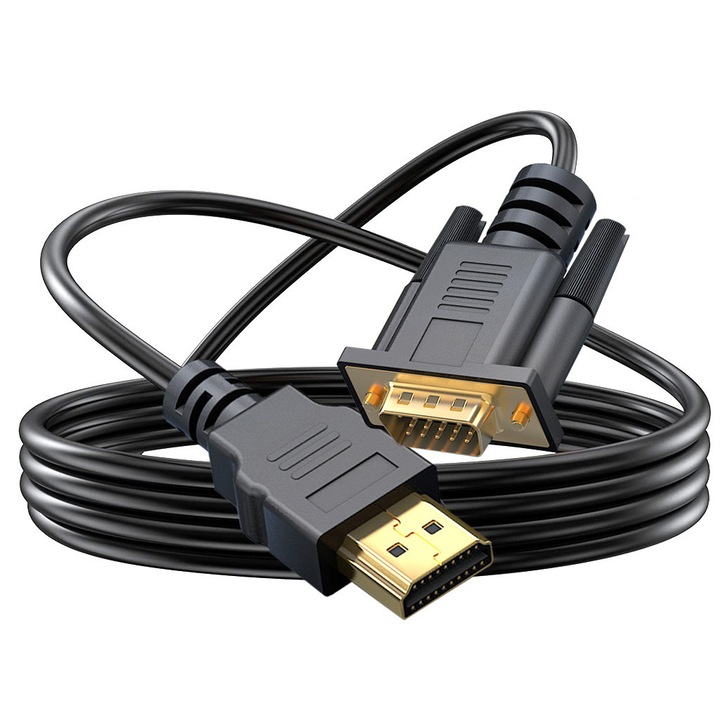 Cablu HDMI la VGA, SuooTci, 1.8m, 1080P, negru