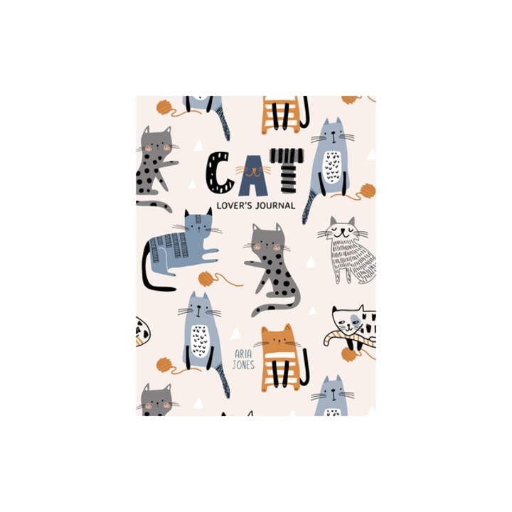 Cat Lover's Blank Journal A Cute Journal of Cat Whiskers and Diary Notebook Pages, Aria Jones