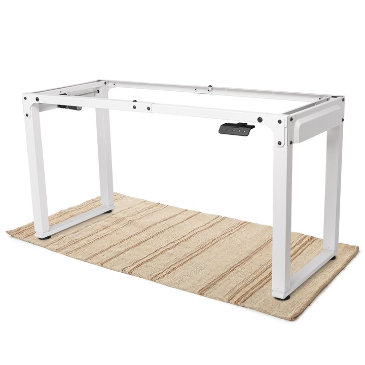 Рамка за бюро, Електрически регулируема по височина, Doctor Shield Nova, 70-115 см, Двоен мотор - Бяла