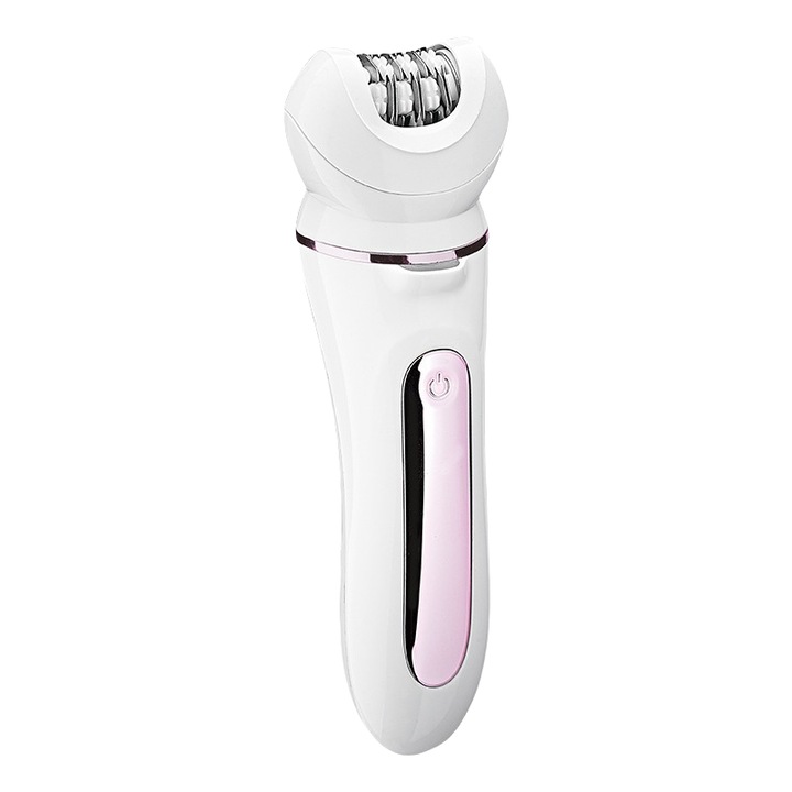Epilator electric, lavabil, umed sau uscat, potrivit pentru tot parul corporal, reincarcabil USB, portabil, roz