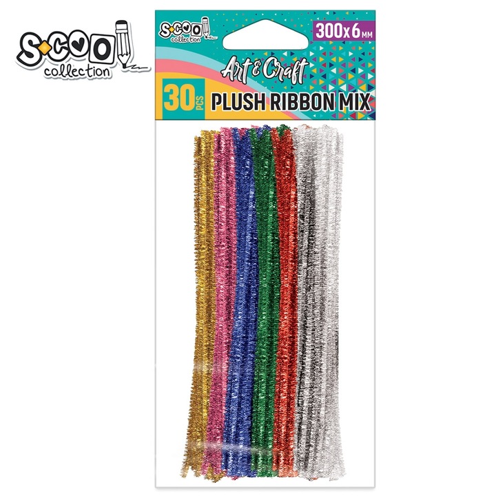 Plüss Drótok Szettje Különböző Színekben, 30 db, 300x6mm, Vision XXI