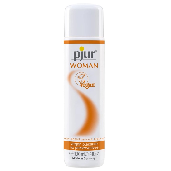 Pjur Woman Vegan Waterbased síkosító 100 ml, átlátszó, érzékeny bőrre, vegán formula
