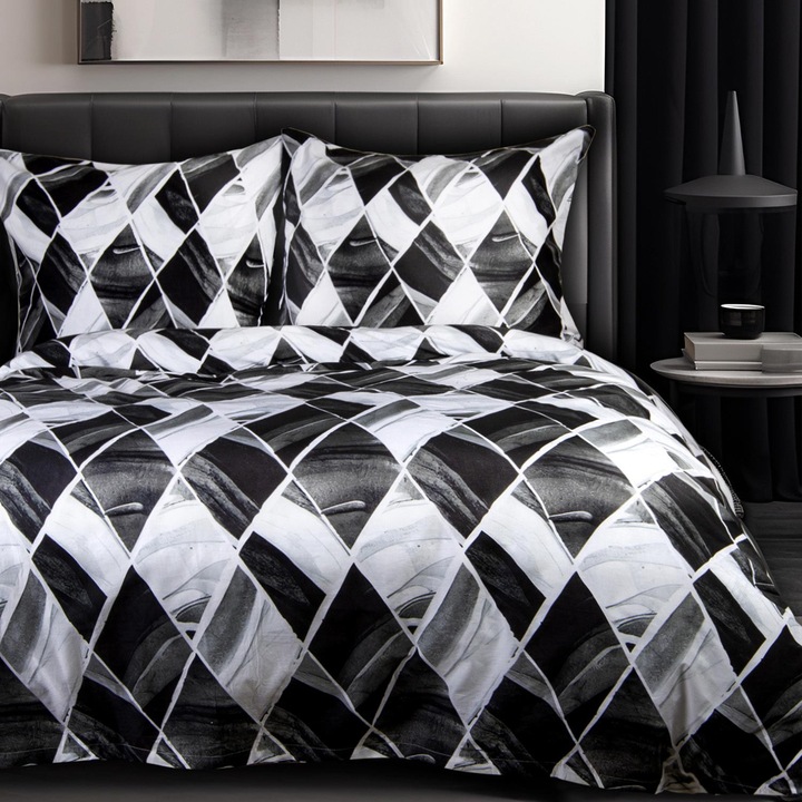 Darymex ágynemű, COTTONLOVE, 220x200cm, 2x 70x80cm, kétszínű, geometrikus/rombusz