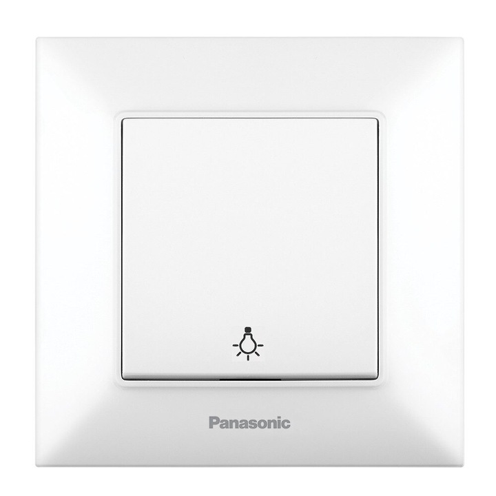 Intrerupator cap scara cu revenire, Panasonic arkedia slim, alb