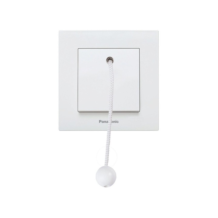 Intrerupator cu fir, panasonic, alb