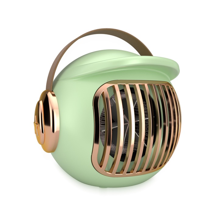 Incalzitor de spatiu, incalzitor portabil pentru birou, 550W Mini cort incalzitor pentru camping (utilizare in interior), cu protectie tip-over, usoara (verde)