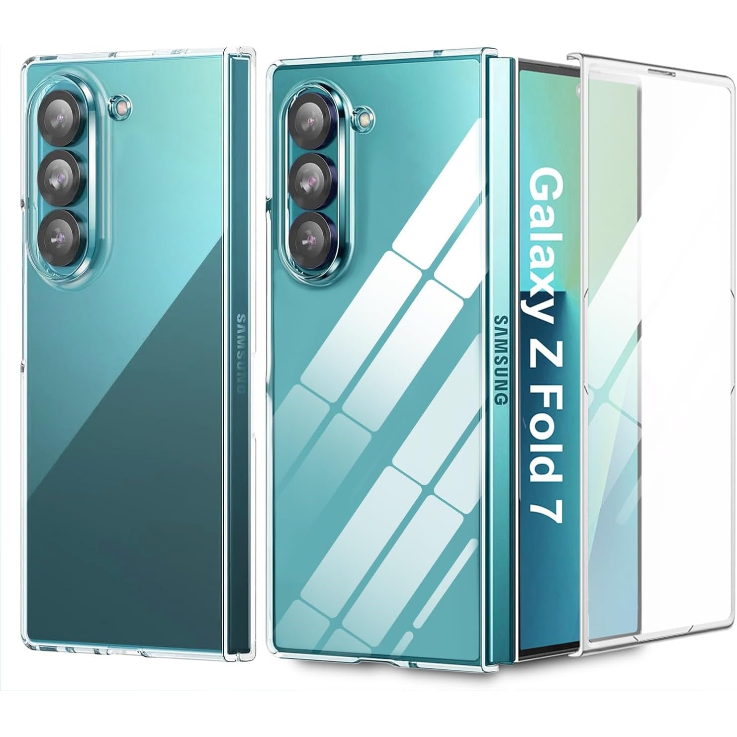 Carcasa transparenta slim TPU pentru Samsung Galaxy Z Fold7, rezistenta la zgarieturi