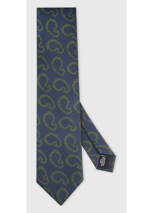 Мъжка вратовръзка, Pako Lorente, тъмносиня със зелен пейсли мотив