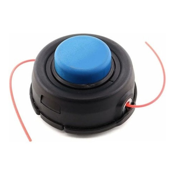 Cap tambur motocoasa cu fir, buton albastru