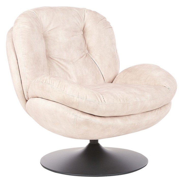 Fotel Nolvik Bársony Világosbézs