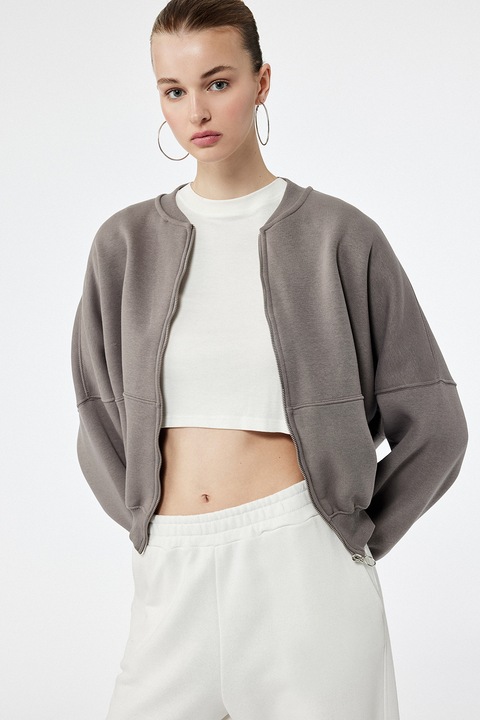 KOTON, Jacheta bomber cu maneci cazute, Maro taupe deschis, XS