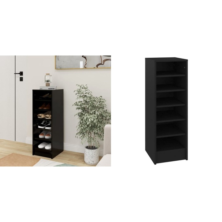 Pantofar, negru, 31, 5x35x90 cm, PAL