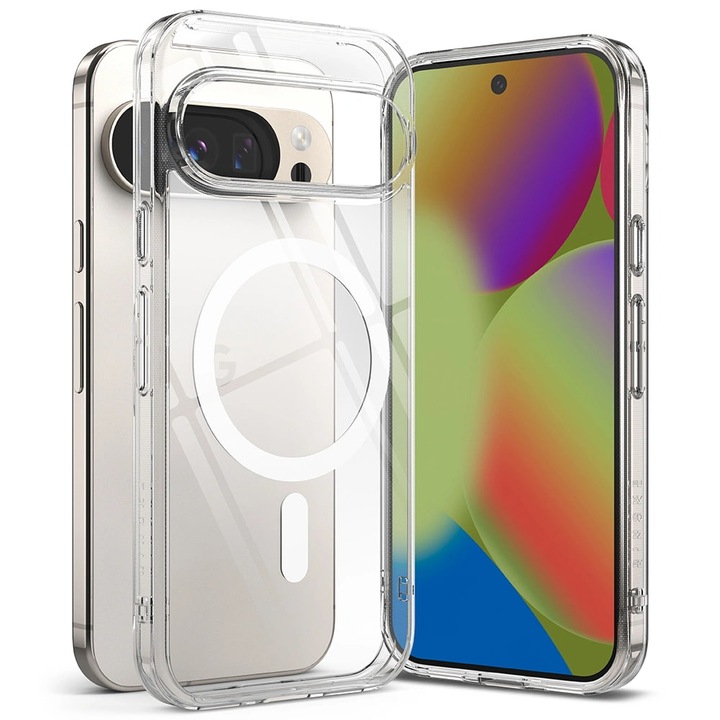 Ringke Fusion mágneses tok Google Pixel 10 / Pixel 10 Pro készülékhez, MagSafe kompatibilis - átlátszó