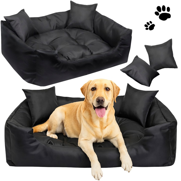 Pat Pentru Caine, Edanti, 145X115 Cm, Impermeabil, Negru