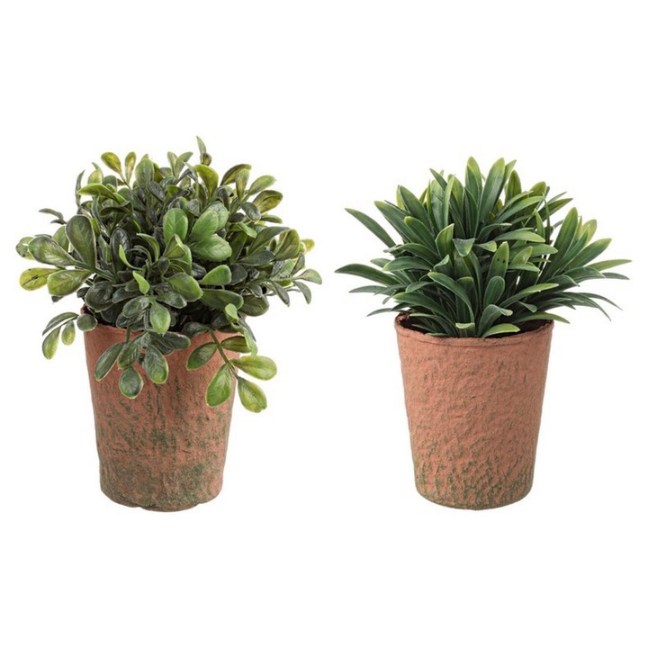 Комплект от 2 изкуствени саксии за растения 8x16 см