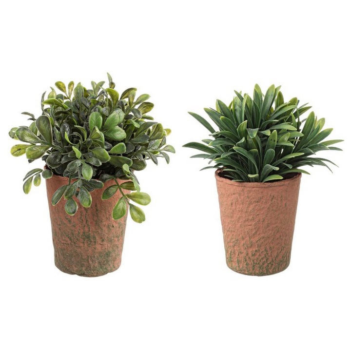 Set 2 ghivece plante artificiale 8x16 cm