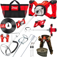 Amestecator electric professional Delphi Tools, 2600W, 6 trepte viteza, set complet, cablu 2.8m, palete O120mm, lungime 59cm