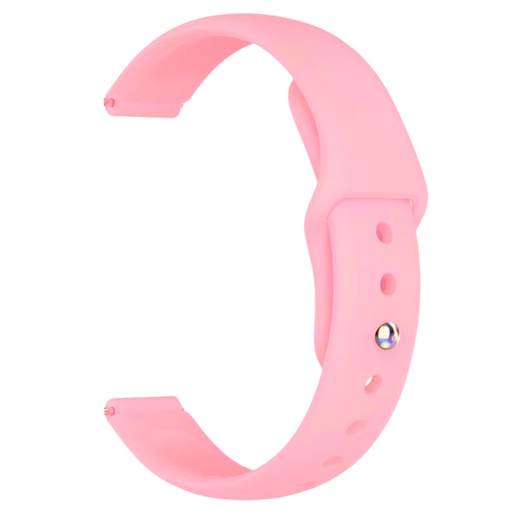 Curea pentru Samsung Galaxy Watch 4 / 5 / 6 / 7 / FE, Huawei Watch GT2 / GT3 42mm, Polar Ignite / 2 / 3 / Unite, Amazfit Bip GTR 42mm, GTS 2 / 2e / 3 / 4 / Mini, Garmin Forerunner 165 / 245 / 55 / 645, Venu / SQ, Vivoactive 3 / 5 / Music, 20mm, Roz