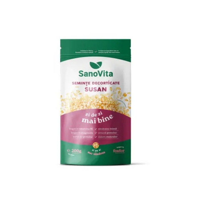 Seminte de susan decorticate, 200 g, Sanovita