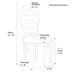 ITALUX tömörfa szék, barokk stílusú, bársonnyal kárpitozott, magassága 108 cm