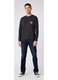 Tricou Cu Maneca Lunga Barbati, Wrangler, Ls Biker Tee, Regular Fit, 100% Bumbac, Confortabil, Respirabil, Material Durabil, Elastic, Ideal Pentru Zi Cu Zi, Marimea S, Negru