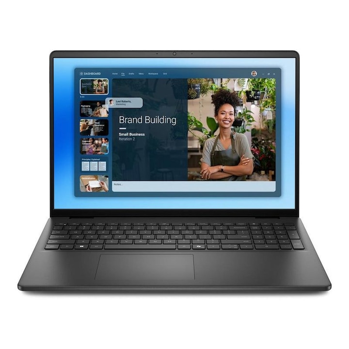 Laptop Dell 16 DC16250, 16 inch 1920 x 1200, Intel 120U 10 C / 12 T, 1.4 GHz - 5.0 GHz, 12 MB cache, 15 W, 16 GB DDR5, 512 GB SSD, Intel Graphics, Windows 11 Pro