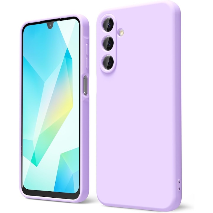 Husa pentru Samsung Galaxy A17 Daden® Silicon Soft, Ultra Slim, Protectie sporita, Interior de microfibra, Mov