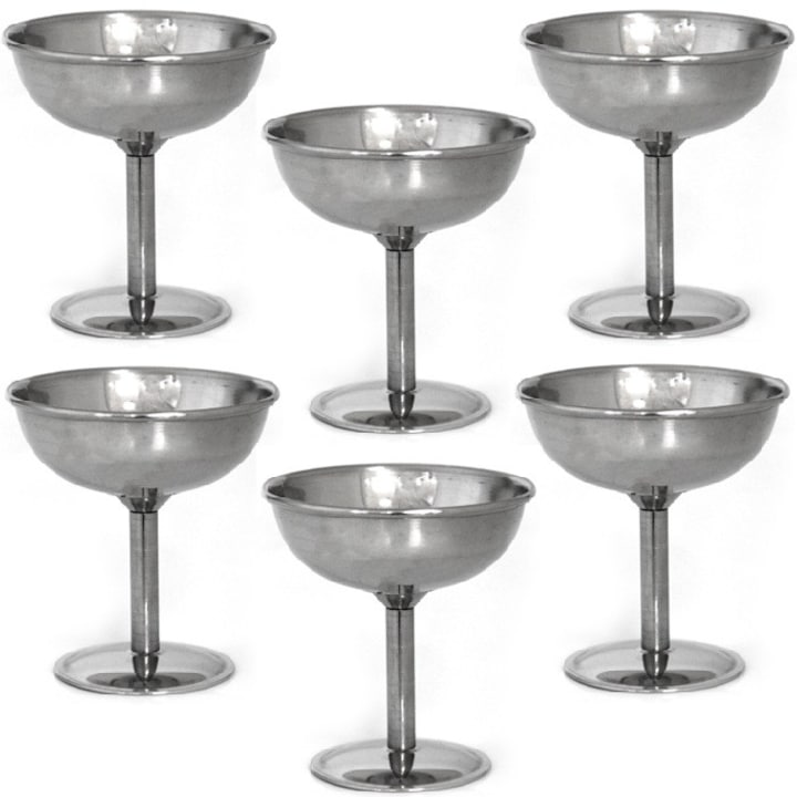Set 6 cupe inox pentru inghetata RAKI Clasic D10xh10, 5cm