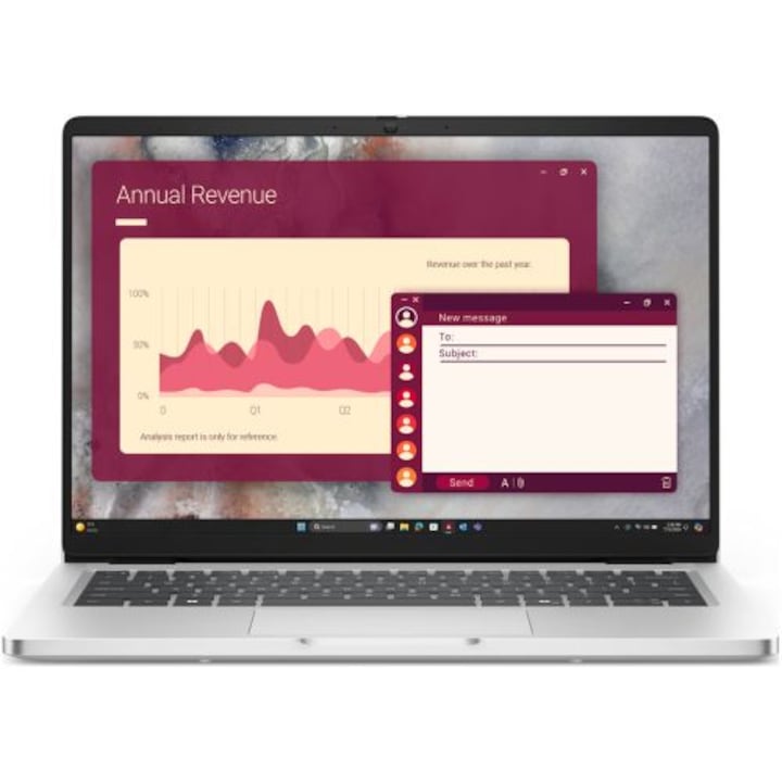 Laptop Dell Pro 14 PC14250, 14 inch 1920 x 1200, Intel 255U 12 C / 14 T, 2.4 GHz - 5.2 GHz, 12 MB cache, 16 GB RAM, 1 TB SSD, Intel Graphics, Windows 11 Pro, Tastatura International