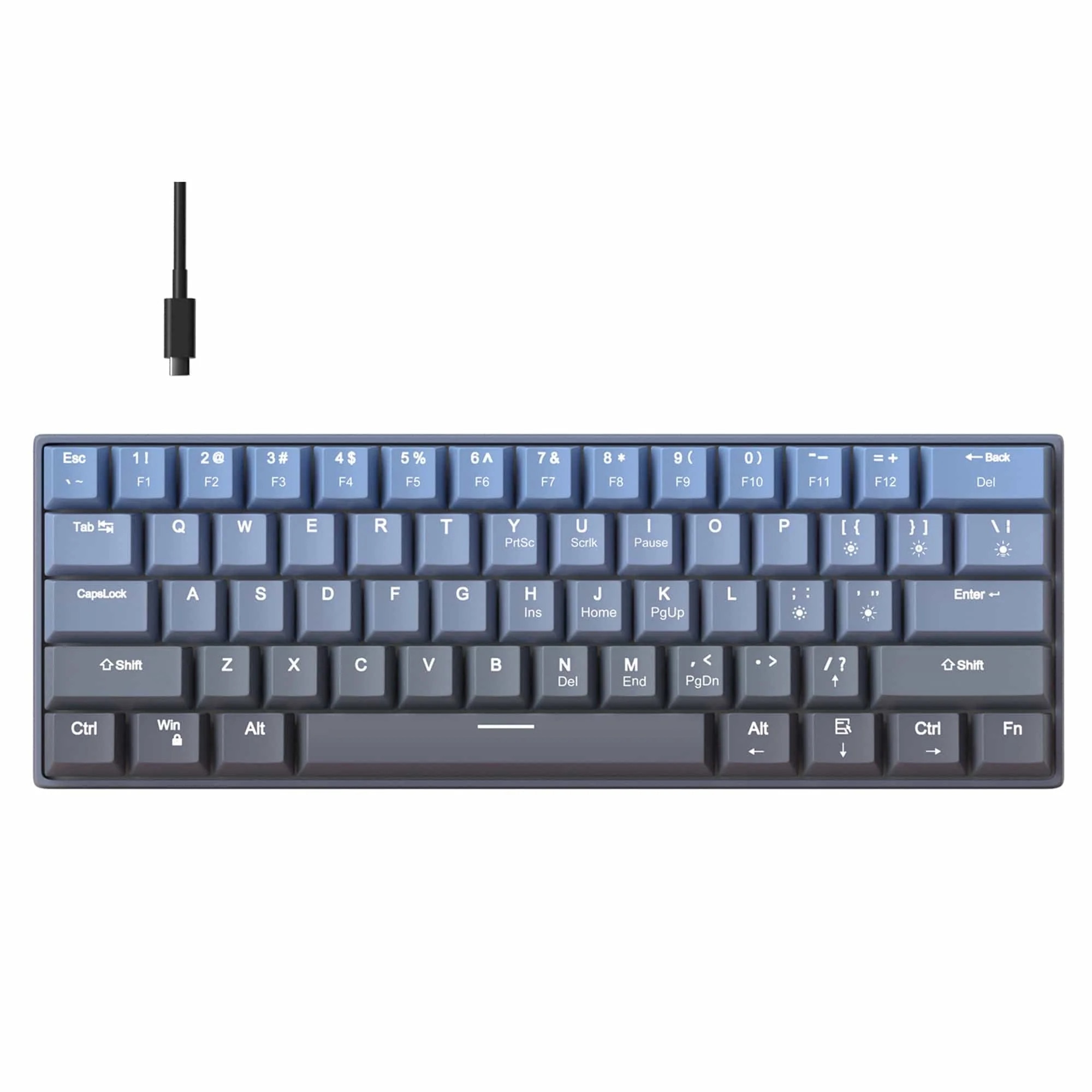 Set de 118 keycaps PBT XDA, Jormftte, design cartoon, alb