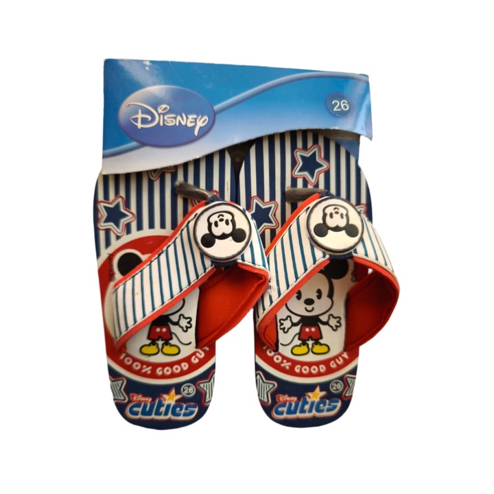 Papuci pentru copii, Disney, Mickey Mouse, rosu-albastru, marimea 26