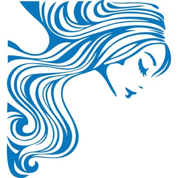 Femeia mandra - Sticker Decorativ - Albastru - 97 x 89 cm Femeia mandra - Sticker Decorativ - Albastru - 97 x 89 cm