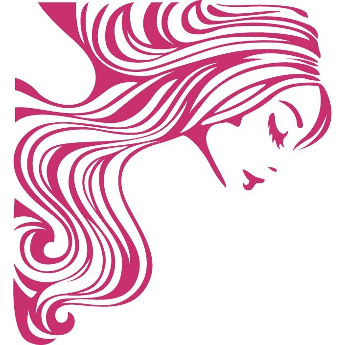 Femeia mandra - Sticker Decorativ - Magenta - 129 x 119 cm