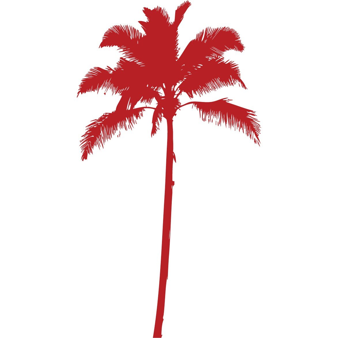 Palmierul - Sticker Decorativ - Rosu Cardinal - 100 x 183 cm