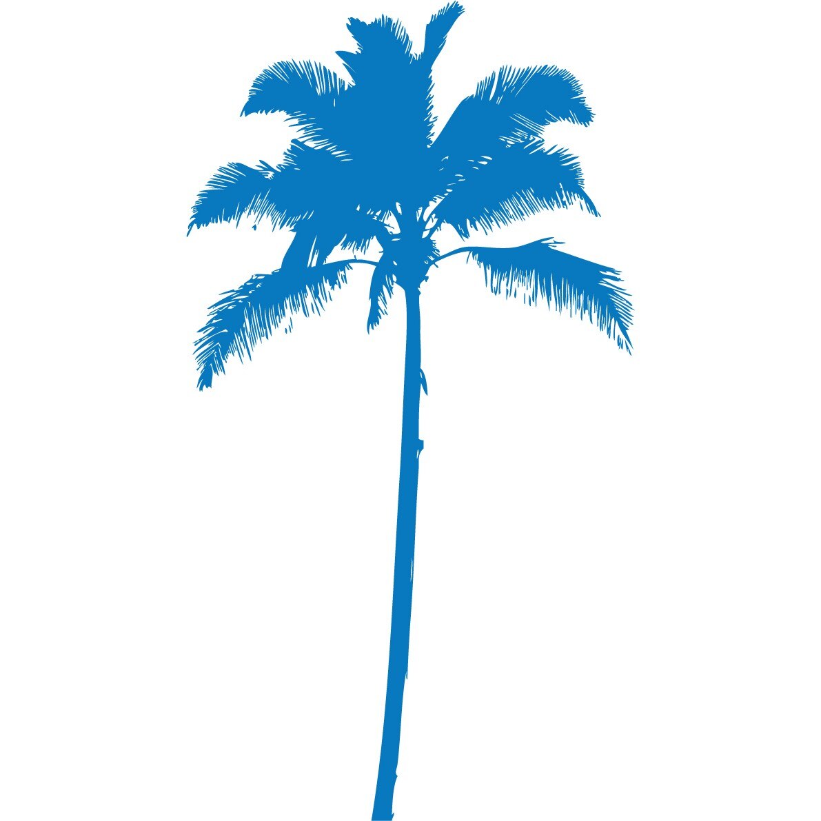 Palmierul - Sticker Decorativ - Albastru - 100 x 183 cm