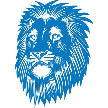 Leul - Sticker Decorativ - Albastru - 110 x 151 cm Leul - Sticker Decorativ - Albastru - 110 x 151 cm