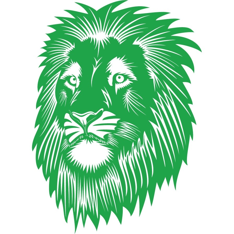 Leul - Sticker Decorativ - Verde - 110 x 151 cm