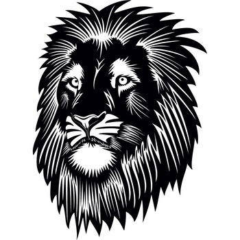 Leul - Sticker Decorativ - Negru - 83 x 114 cm Leul - Sticker Decorativ - Negru - 83 x 114 cm