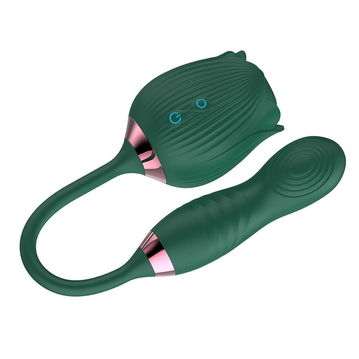 Multifunkcionális vibrátor tapadórózsával és lenge funkcióval, Multifunkcionális vibrátor nőknek – Rózsa, Tapadás, Pillangó