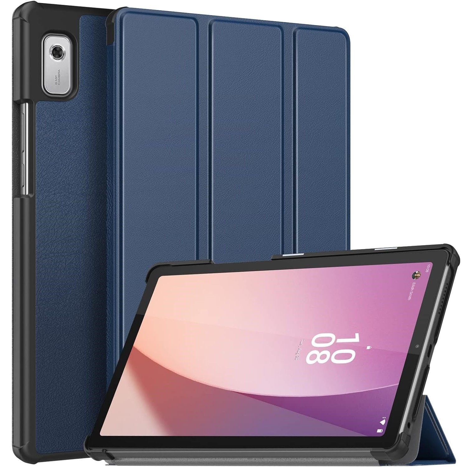 Husa Artnico pentru Lenovo Tab M9 9", TPU bleumarin, protectie, trezire automata, suport, decupaje, inchidere magnetica, 22x14x1.2 cm, 1 bucata