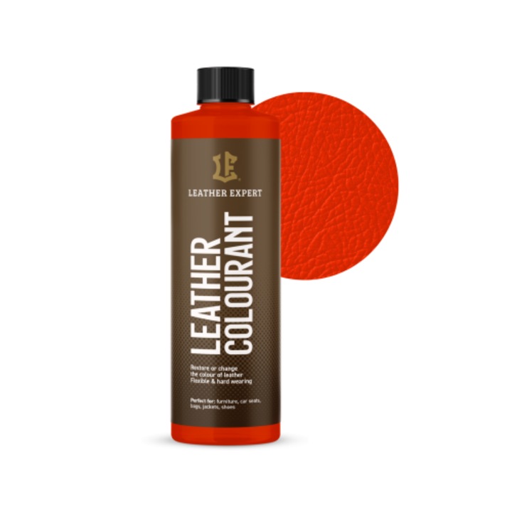 Vopsea piele Orange Red LEATHER EXPERT Leather Colourant 250ml
