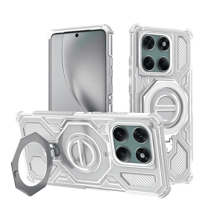 Husa pentru Motorola Edge 60 Pro, Policarbonat TPU, Stef's Cat, Alb