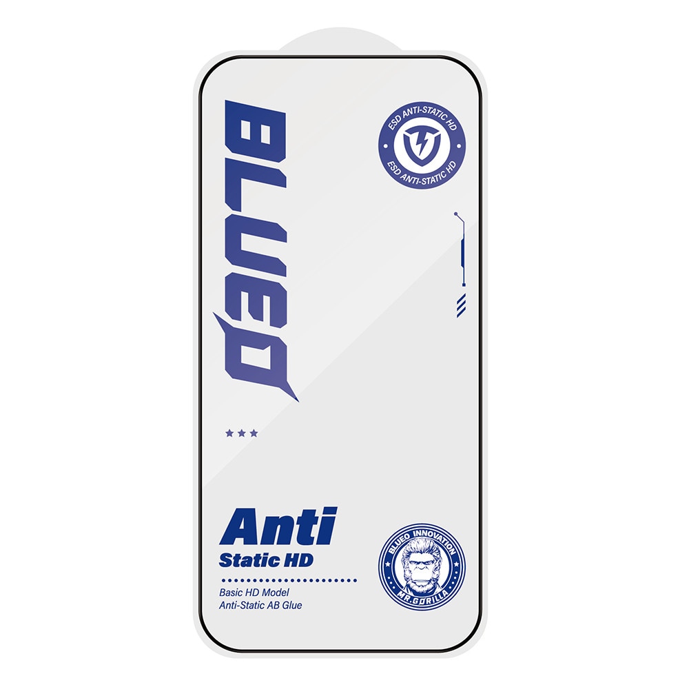 Folie telefon, Blueo, anti-static, neagră, pentru iPhone X / XS / 11 Pro