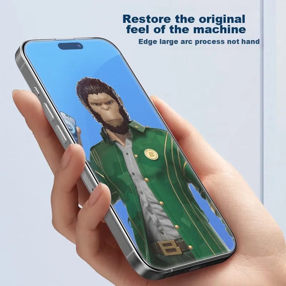 Folie telefon Blueo, anti-reflexie, neagră, compatibilă cu iPhone 14 Pro