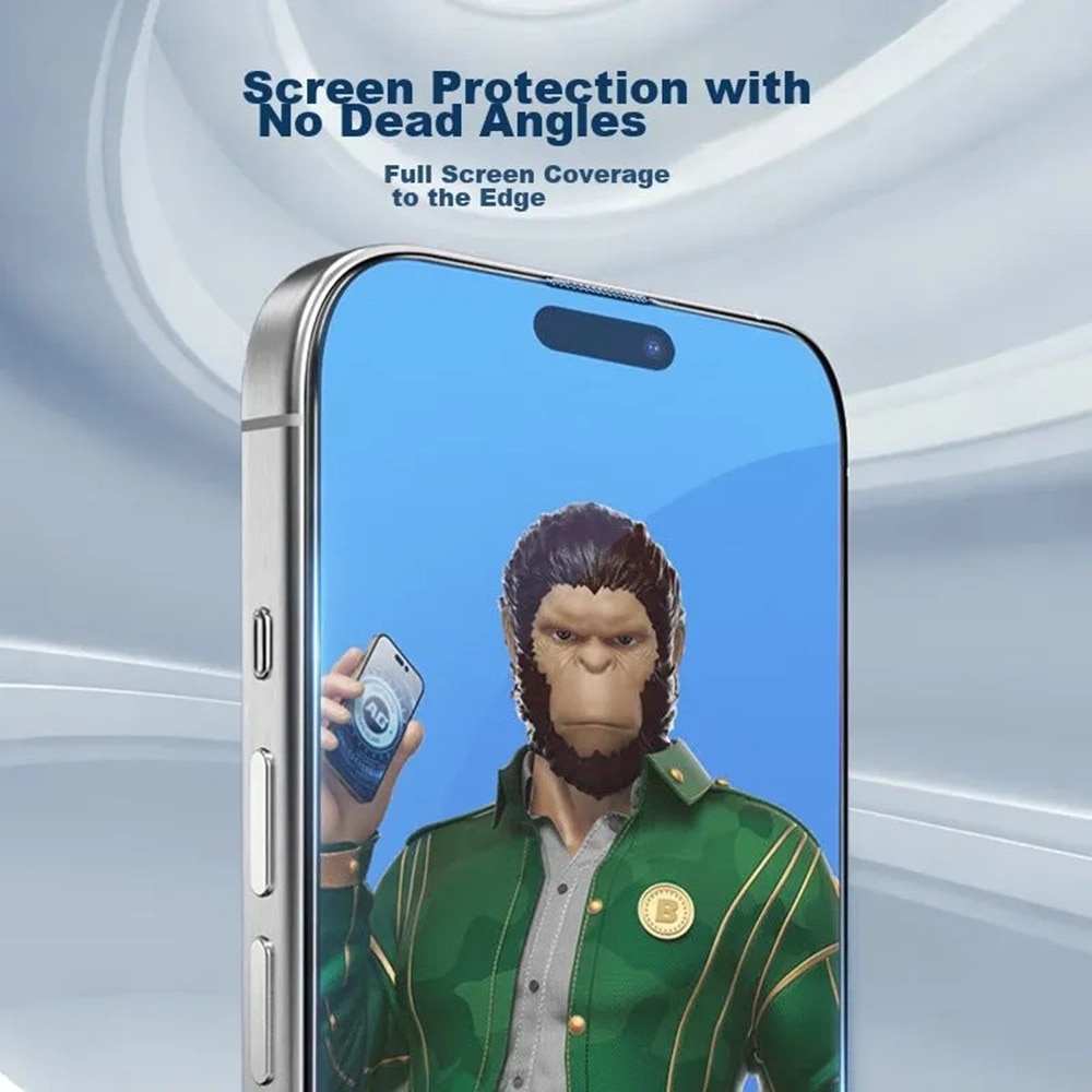 Folie telefon Blueo, anti-reflexie, neagră, compatibilă cu iPhone 14 Pro
