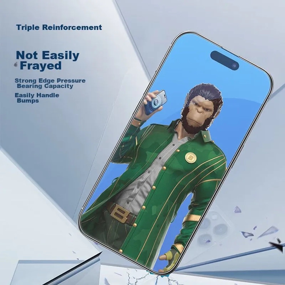 Folie telefon Blueo, anti-reflexie, neagră, compatibilă cu iPhone 14 Pro