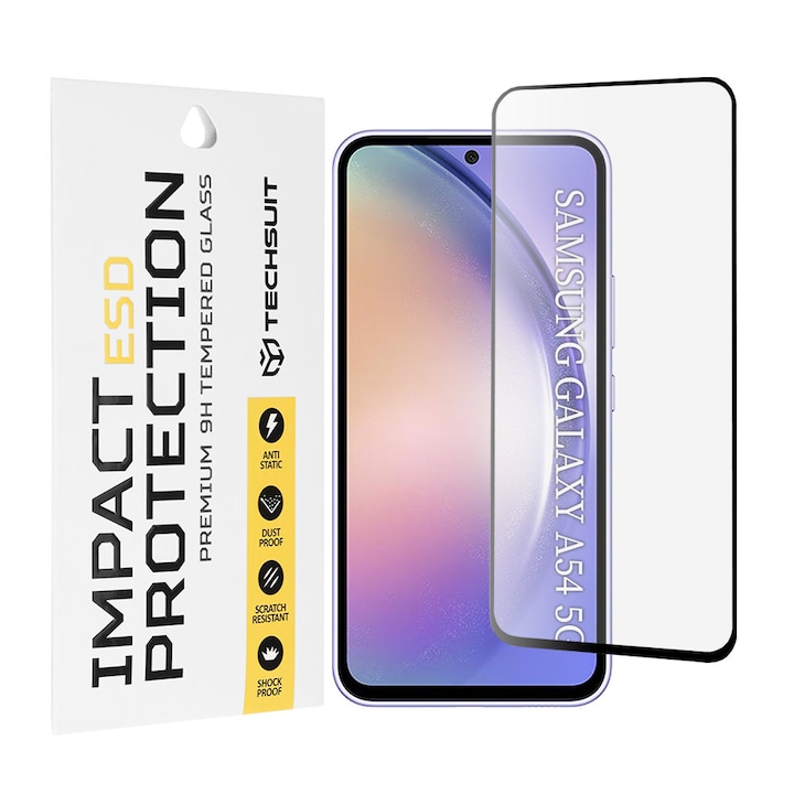 Folie sticla pentru Samsung Galaxy A54, ESD Glass, Black